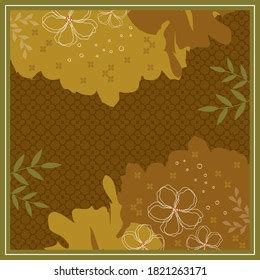 Pretty Pattern Brown Green Color Combination Stock Vector (Royalty Free ...