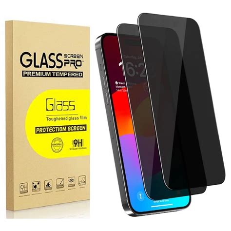 2 Pack for iPhone 16 Plus Privacy Screen Protector, 9H Anti-spy Dark