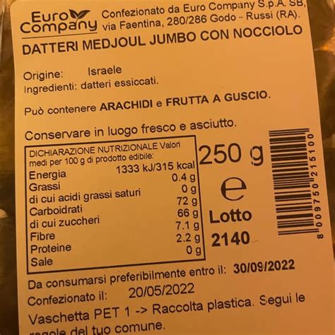 Eurocompany Datteri Medjoul Jumbo Con Nocciolo Review Abillion