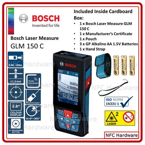 Bosch GLM 150 C Laser Measure 150 Meter (with Bluetooth) | Shopee Malaysia