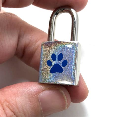 BDSM Collar Rainbow Gay Pride Submissive Day Collar With Holographic Paw Print Lock