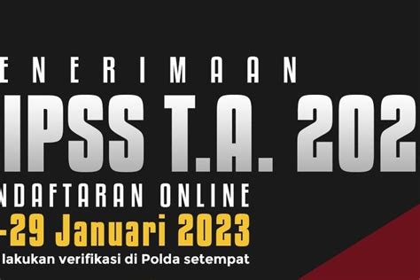 Login Penerimaan Polri Go Id Daftar SIPSS 2023 Ini Cara Dan Syarat