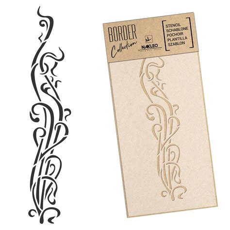 Reusable Plastic Stencils Nakleo Border Collection