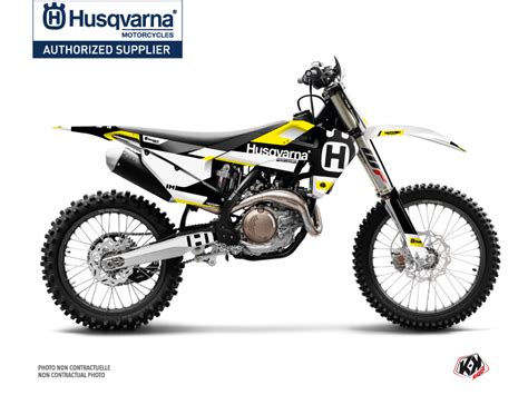 Husqvarna FC 450 Dirt Bike Block Graphic Kit Black Yellow Kutvek