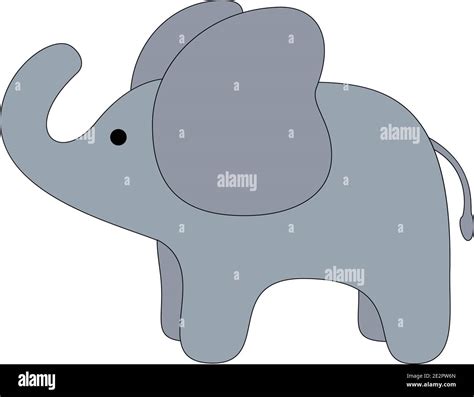 Cute cartoon grey elephant Stock Vector Image & Art - Alamy