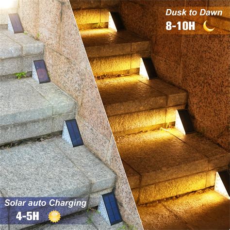 Snapklik Volisun Outdoor Stair Lights Pack Solar Step Lights