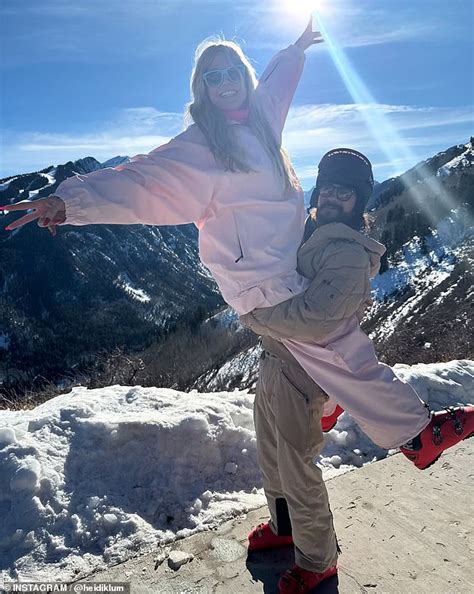 Heidi Klum 51 Braves The Snow In A Skimpy Bikini On Aspen Getaway With Husband Tom Kaulitz