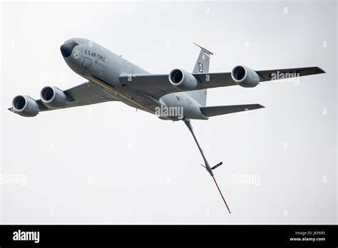 A USAF Boeing KC 135R Stratotanker During A Flypast At RIAT 2017 Stock