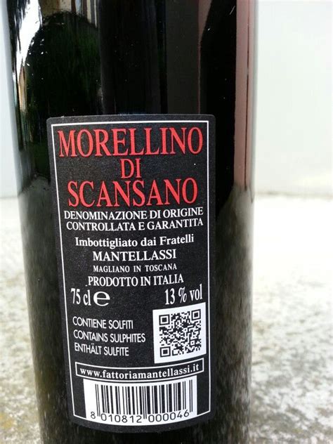 Morellino Di Scansano Wine Bottle Bottle Wine