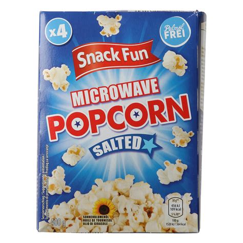 SNACK FUN Popcorn Per Microonde Salate ALDI Now