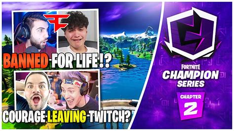 Streamers React To Faze Jarvis Getting Banned For Life On Fortnite Couragejd Leaving Twitch