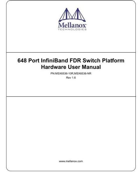 648 Port Infiniband Fdr Switch Platform Hardware User Mellanox