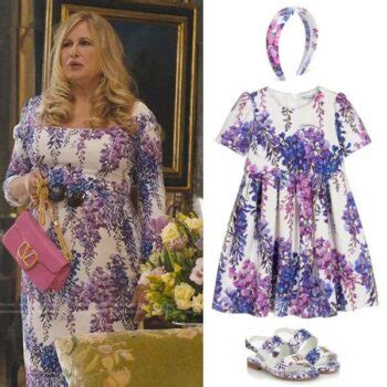 Jennifer Coolidge Dolce Gabbana Girls Purple Flower Wisteria Dress