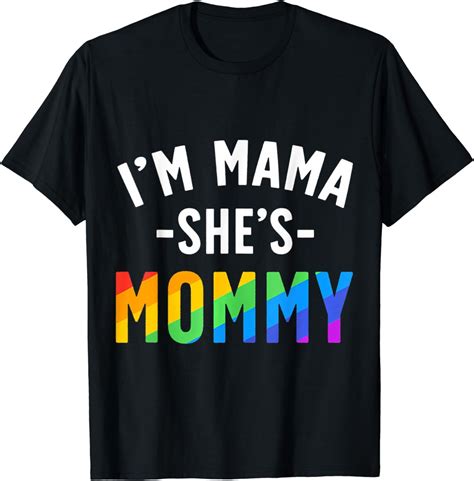 Lesbian Mom Gift Gay Pride I M Mama She S Mommy Lgbt T Shirt Walmart