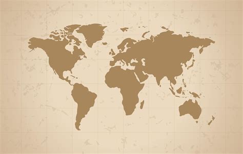 Illustration of a Colored map of world. Grunge world map. Old world map ...