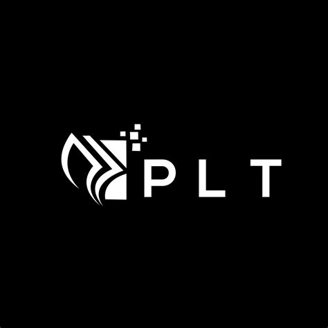 PLT credit repair accounting logo design on BLACK background. PLT ...