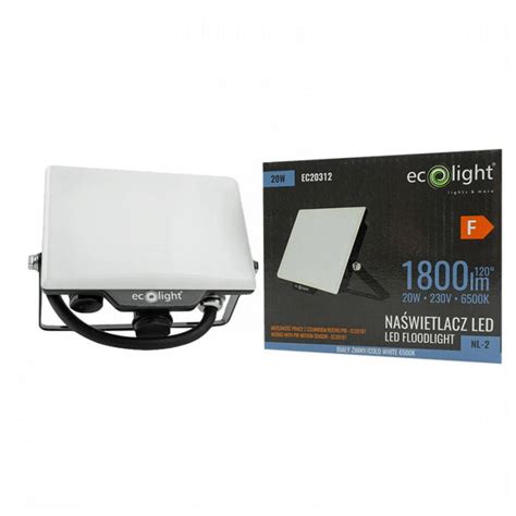 Naświetlacz lampa LED 20W 230V 1800lm 6500K NL-2 Ecolight