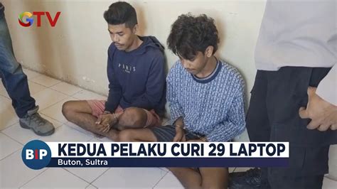 Polisi Bekuk Pelaku Pencurian Puluhan Laptop Sekolah Di Buton Bip