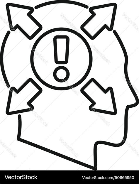 Cognition Critical Thinking Icon Outline Vector Image