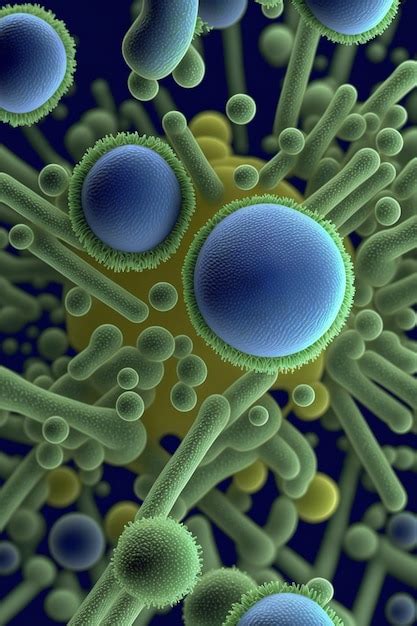 Premium AI Image | Representation of microorganisms 