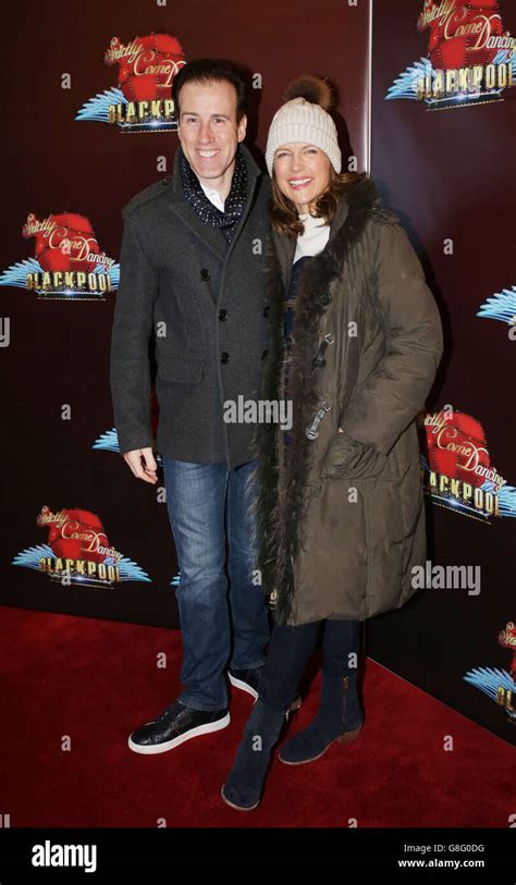 Anton du Beke (left) and Katie Derham arrive at the Tower Ballroom in Blackpool, ahead of ...