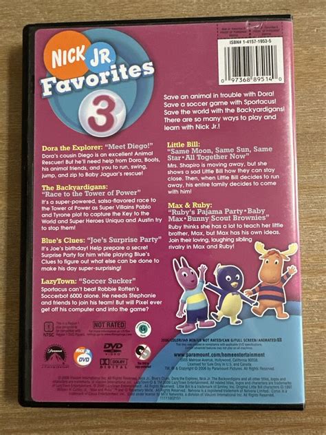 Nick Jr Favorites Vol 3 Dvd 2006 97368895140 Ebay