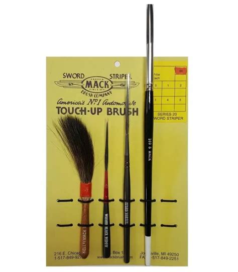 Set Brushes Mack Pinstriping C