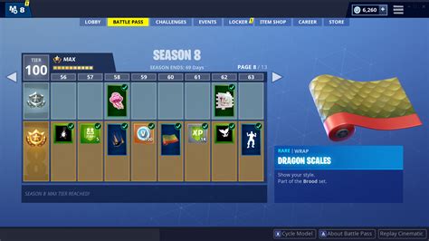 Fortnite Season 8 - All Battle Pass Tiers and Rewards | Fortnite News