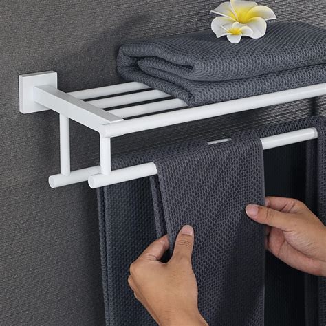 Buy Alise 24 Inch Bathroom Lavatory Towel Rack Towel Shelf With 2 Towel