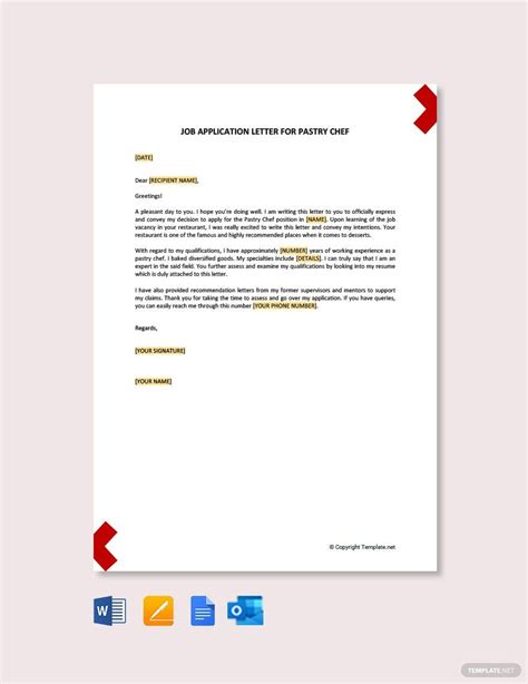 Editable Job Application Letter Templates In Pdf To Download