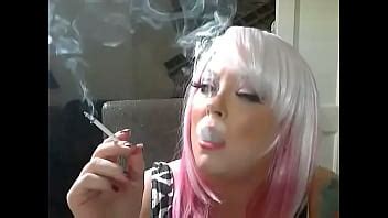Pink Haired Cute BBW Tina Snua Smokes A Slim Cigarette XVIDEOS