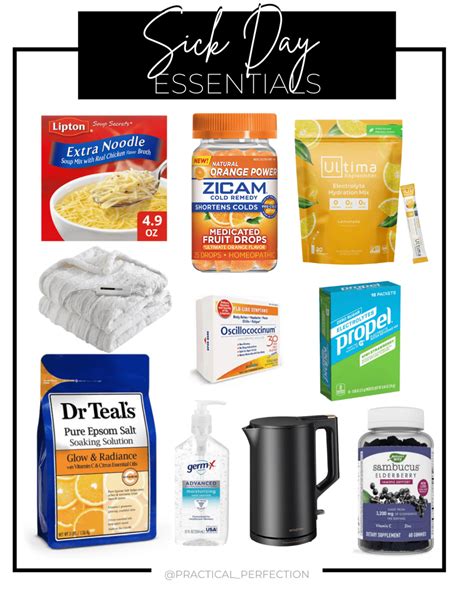 The Ultimate List Of Sick Day Essentials Practical Perfection