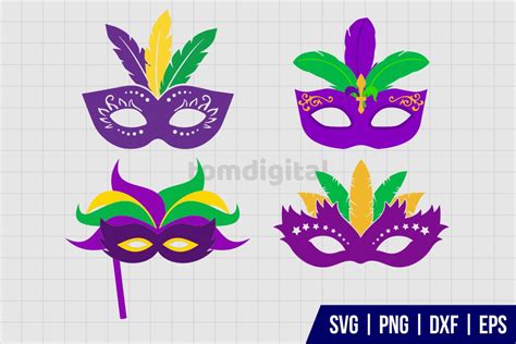 Mardi Gras Mask SVG Bundle Gravectory