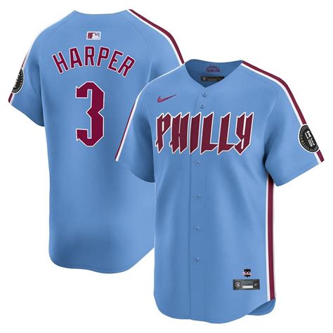 Philadelphia Phillies Bryce Harper 2024 City Connect Limited Light Blue