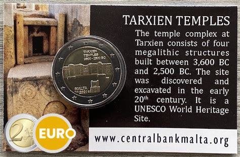 2 Euro Malta 2021 Tempel Von Tarxien Stgl BU FDC Coincard MdP