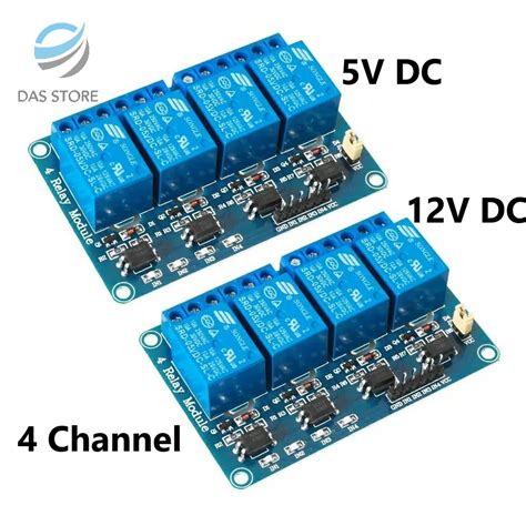 Jual Module Relay 4 Channel 5V 12V 10A 250VAC 30VDC Optocoupler Untuk