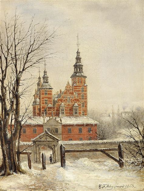 Rosenborg Ved Vintertide By Carl Frederik Aagaard Artvee