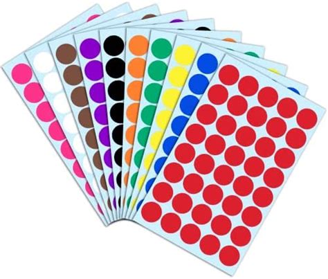 128 Pieces 50mm Gommettes Gommettes Rondes Pastille Autocollante De