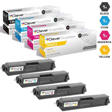 Compatible Brother Mfc L8900cdw Toner Cartridge 4 Color Set Tn433bk