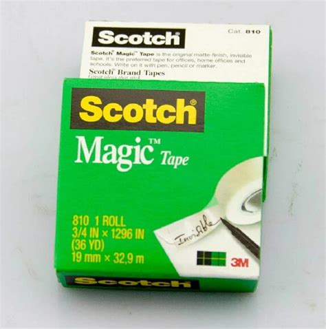 New 3m Scotch 810 Magic Tape 34inx1296in 36 Yds 19mm329m