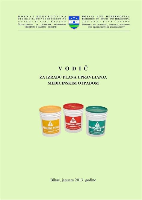 PDF Vodič za izradu Plana upravljanja medicinskim otpadommgpuzo org