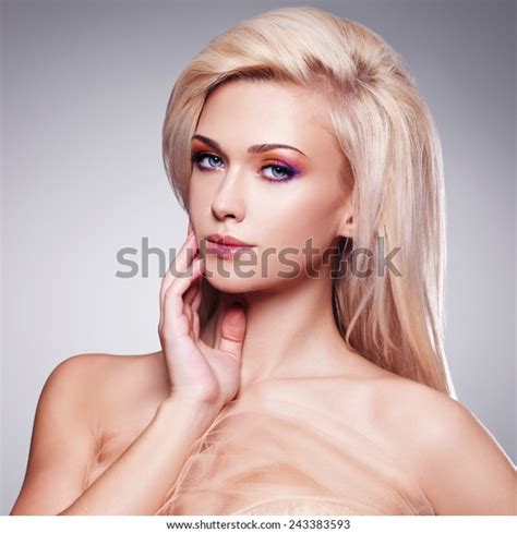 Portrait Beautiful Sensual Blonde Woman Posing Stock Photo 243383593 Shutterstock