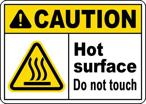 Caution Hot Surface Sign Save 10 Online