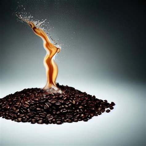 Premium Ai Image A Woman With A Bikini On Her Back Splashing Over Coffee Beans