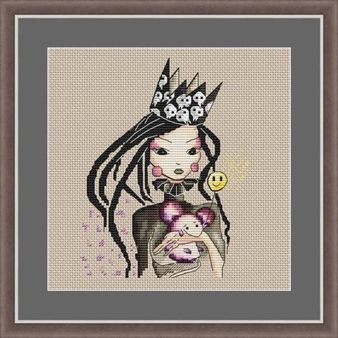 Вышивка Королева крестом, схема в PDF №789