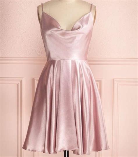 A Line Princess Satin Ruffles Sleeveless Spaghetti Straps Short Mini Homecoming Dress On Luulla