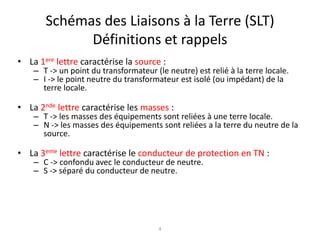 Les schémas de liaison à la terre régimes de neutre ppt