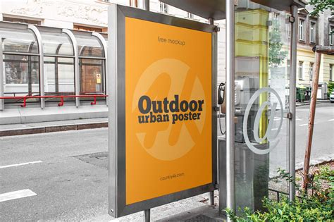 Free Outdoor Street Poster Mockup Psd Psfreebies