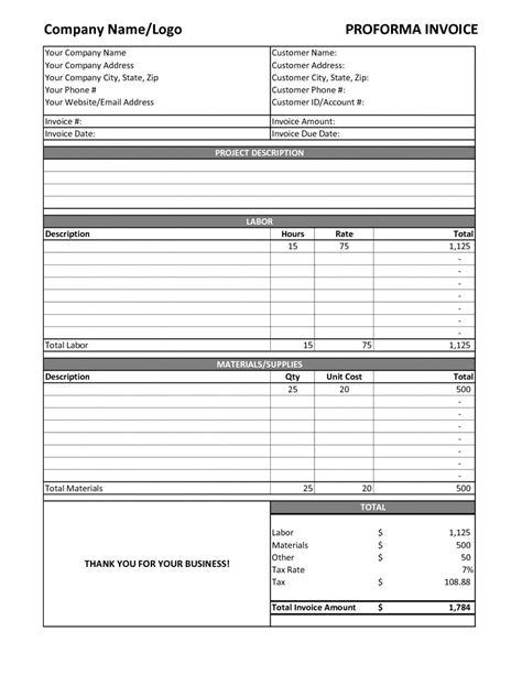 General Labor Invoice Spreadsheet Templates For Busines Labor Receipt Invoice Samples Labour