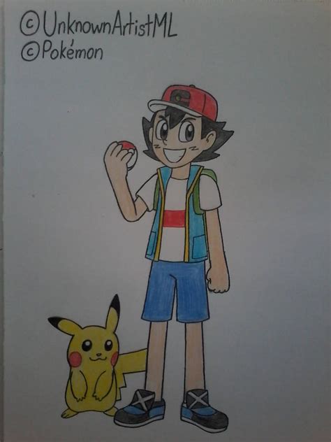 FULL RENDER: Ash Ketchum and Pikachu by UnknownArtistML on DeviantArt